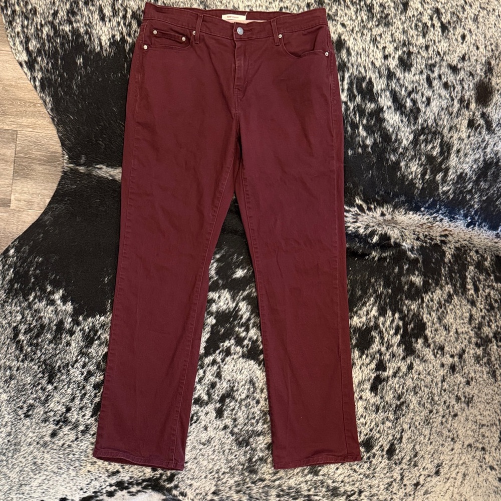 Women's Burgundy Jeans
